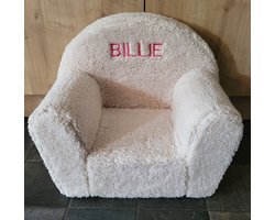 ecru teddy kinderstoel met geborduurde naam/teddy kinderfauteuil/teddy stoel met naam