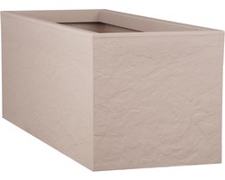 EDA Bloembak Plantenbak 57 liter - 79,5 x 29,5 cm - Hoogte 29,5 cm - Beige
