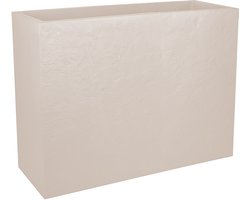 EDA Bloembak Plantenbak 63 liter - 99,5 x 29,5 cm - Hoogte 78,5 cm - Beige