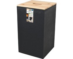 EDA - Jura Montania STONE 36 L pelletbox - voor 20 kg pellets - zwart 29,5 x 29,5 x 50,6 cm