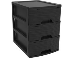 EDA Ladeblok/bureau organizer A5 - wit - 3x lades - stapelbaar - L27 x B36 x H35 cm - Ladenblokken