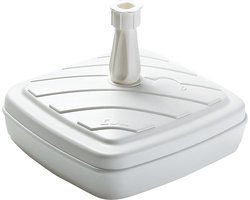 EDA parasolvoet - wit - kunststof - 42 x 42 cm - 14 liter - Steeldikte 1,8 tot 3,2 cm - vierkant