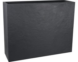 EDA Plantenbak - Bloembak - 63L - 99,5 x 29,5 x 78,5 cm - Antraciet