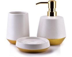 EDA WHITE Badkamerset 500ml dispenser