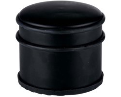 Edco deurstopper zwart 9cm - stevige bescherming voor deuren.