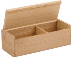 Edco houten opbergdoos met deksel - decoratief en functioneel 16,5x6,5cm.