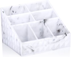 Edco Make-up organizer/opberger - 15 x 12 x 10 cm - marmer look