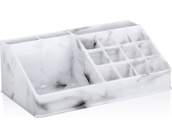 Edco Make-up organizer/opberger - 22 x 13 x 8 cm - marmer look