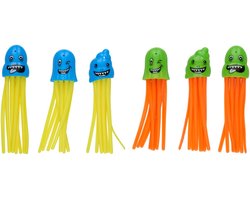 Eddy Toys Duikspel 6 Stuks - Dive Game Zwembad - Zwembad Duikspeelgoed voor Kinderen - Onderwater Spel - Kunststof - Blauw, Groen, Geel en Oranje