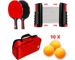 EdelSport – Tafeltennis – Pingpongballen - Tafeltennis Set - Pingpong – Tafeltennisbatjes - Pingpongbatjes - Tafeltennis net