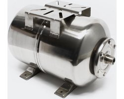 Edelstaal Expansievat, 24 liter, RVS. Type: WPT 24L Drukvat met membraan expansie vat ketel