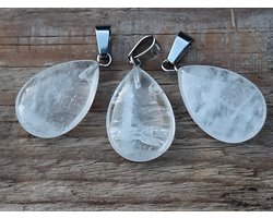 Edelsteen Bergkristal druppel hanger
