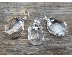 Edelsteen Bergkristal (helder) hanger
