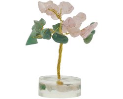 Edelsteenboom Groene Aventurijn & Rozenkwarts