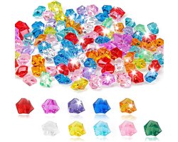 Edelstenen voor kinderen - 400 stuks in blauw - Decoratieve kristallen en acryl diamanten - Blauwe diamanten decoratie