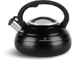 Edënbërg Black Line - RVS Luxe Fluitketel - 3.0 Liter