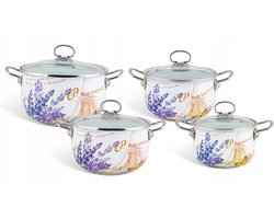 Edënbërg Edenberg Pannen Set – Stijlvolle, Multifunctionele Emaille Pannen voor Elke Keuken!