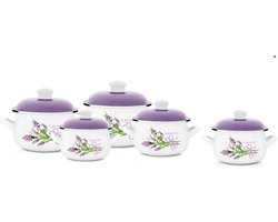 Edënbërg Enamel Line - 10-delige Luxe Emaille Pannenset