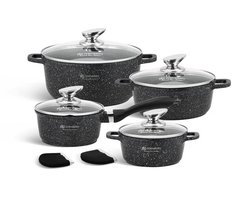 Edënbërg Stonetec Line - 10-delige Luxe Pannenset van Gesmeed Aluminium