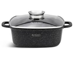 Edënbërg Stonetec Line - Luxe Aluminium Kookpan/Braadpan met Deksel - 2,8 liter