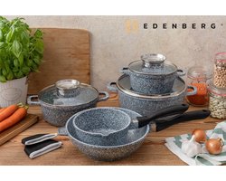 Edënbërg Stonetec Line - Luxe Pannenset - 10 delig