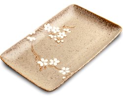 EDO JAPAN - SUSHIBORD ANEMOON TAUPE, 21x13,5 cm | H3 cm