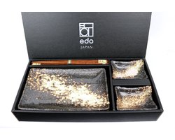 Edo Japan - Yogan - Japans Sushi Servies Set - 6-Delig - 2 Persoons - sterke kwaliteit - gemaakt in Japan