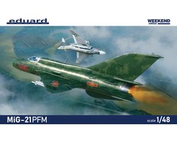 Eduard Modelbouwpakket Militaire voertuigen - 84202 Mikoyan-Gurevich MiG-21PFM Fishbed - Weekend Editie - Straaljager Plastic - 1:48 - Modelbouw