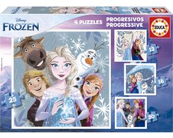 EDUCA - progressieve puzzel - FROZEN - 4 puzzels van 12-16-20-25 stukjes