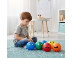 Educatieve Emotie Ballen Set (6 stuks) – Motorisch Speelgoed