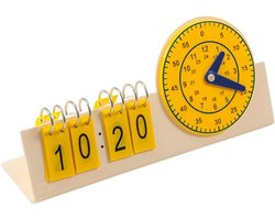 Educo Educatief speelgoed Ik leer Klokkijken 23cm - Leerlingenklok Analoog + Digitaal - Klok leren - Spelend leren - Educatief speelgoed 6 jaar