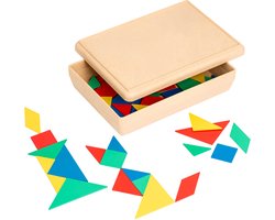 Educo Tangram set in kist - Educatief speelgoed - Gerecycled materiaal