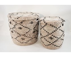 Eduoard Medium - Mand met deksel - Natuurlijk materiaal - Riet
