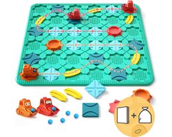 Eduvate Logische Wegenbouwer - Montessori Speelgoed - Educatief Constructiespeelgoed - Montessori Activiteitenbord - Busy Board - Speelgoed 3 Jaar