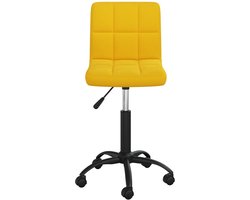 EEetkamerstoel | Eetstoel | Keukenstoel | Eettafelstoel draaibaar fluweel mosterdgeel