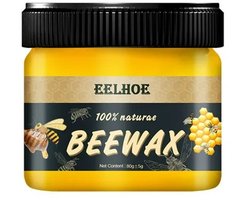 EELHOU | Bijenwas Meubel - Boenwas - Antiekwas - Meubelwas - Vloerwas - BEEWAX WOOD POLISH | Gemakkelijk Verwerkbaar - Met Zuivere bijenwas - Meubelonderhoudsmiddel - 80 gram