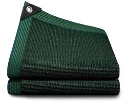 Een 3 meter diep, groen schaduwdoek geschikt voor in de tuin, stevig en duurzaam, geschikt voor kassen, kippenhokken, pergola's en luifels.