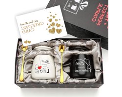 Een geweldige visser vangt zijn beste vangst ooit - Set van paar koffiemokken voor unieke paren huwelijksgeschenken - Grappig idee voor liefdevolle vrienden en ouders - Marmeren keramische mokken (15oz) mokken set