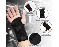 Eén maat, geschikt voor de meeste mensen - Ambidextreus - Polsspalk - Polsondersteuning - Eén verpakking