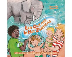Een olifant in het zwembad