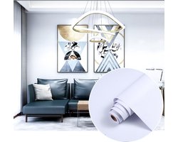 Een rol speciaal zelfklevend papier, waterdicht, geschikt voor meubels, keukens, muren, tafels, kasten, aanrechtbladen, enz., 40 cm x 5 meter, wit.