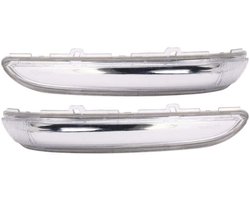 Een set knipperlichtglazen voor achteruitkijkspiegels, 9814464680, geschikt voor richtingaanwijzers in achteruitkijkspiegels, toepasbaar op Peugeot 208 2012-2019, duurzame glazen.