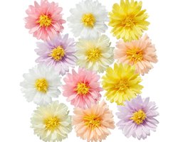 Een set van 12 papieren pompons in de vorm van bloemen, met een diameter van 20 cm, kan gebruikt worden voor wanddecoratie, achtergronden, babyborrels, bruiloften, tuinfeesten, buitenfeesten, enz.