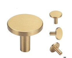 Een set van 4 geborstelde messing wandhaken en gouden handdoekhaken, geschikt voor badkamers, kapstokken en handdoekrekken.