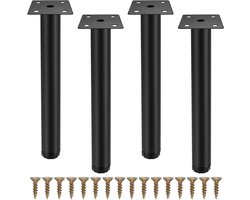 Een set van 4 in hoogte verstelbare meubelpoten van 20 cm (7,87 inch) met vaste steunvoeten, geschikt voor meubels/tafels/stoelen/banken.