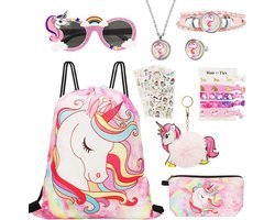 Eenhoorn Feestcadeauset – 18 STKS Goodie Tassen voor Kinderen met Speelgoed en Accessoires