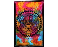 Eenpersoons Katoenen Sprei - Hamsa - Wanddoek - Wandkleed - Bedsprei - 130x200cm