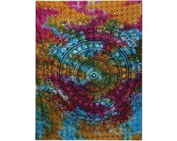 Eenpersoons Katoenen Sprei - Mandala - Wanddoek - Wandkleed - Bedsprei - 130x200cm