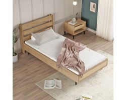 Eenpersoonsbed Kvænangen met bedbodem 100x200 cm [en.casa]