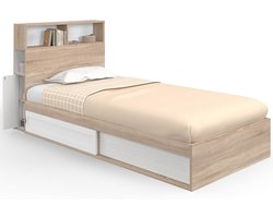 Eenpersoonsbed met Opbergruimte en Hoofdeinde 90x190 cm